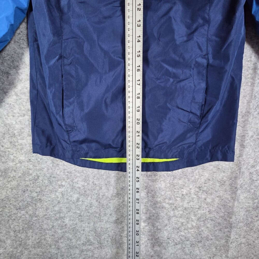 Eddie Bauer Kids Windbreaker Jacket Hooded Zip Up Water Resistent Blue Sz 10/12 - Picture 4 of 8